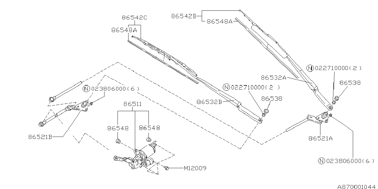 Subaru 86542FC010 - Μάκτρο καθαριστήρα parts5.com