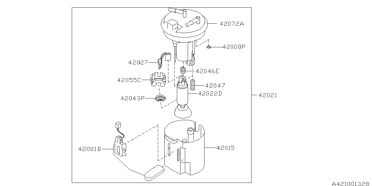 Subaru 42022-AJ100 - Αντλία καυσίμου parts5.com