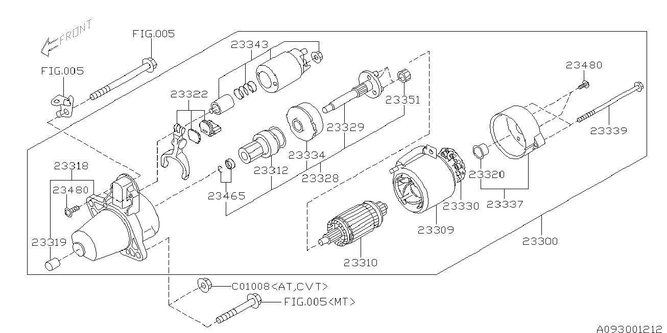 Subaru 23300 AA572 - Starter parts5.com