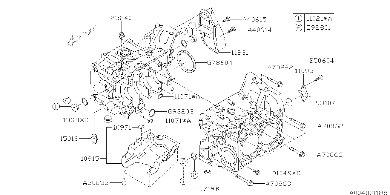 Subaru 25240KA050 - Andur,Õlisurve parts5.com