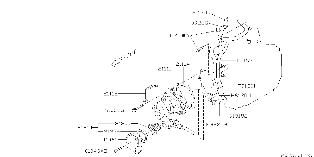 Bedford 21210AA030 - Θερμοστάτης, ψυκτικό υγρό parts5.com