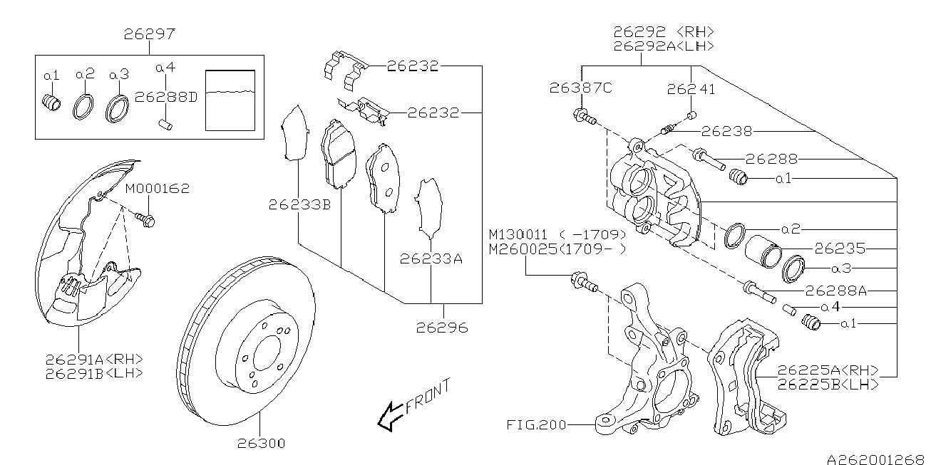 Subaru 26292-AG051 - Brake Caliper parts5.com