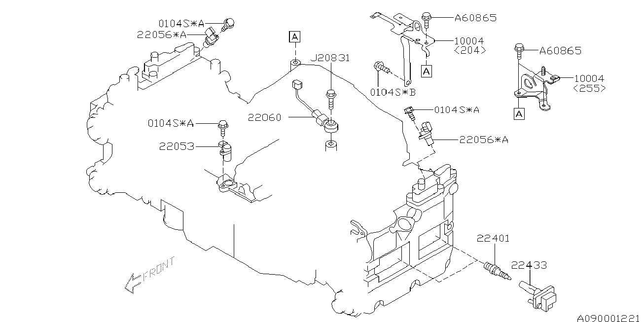 Subaru 22433-AA480 - Vzigalna tuljava parts5.com