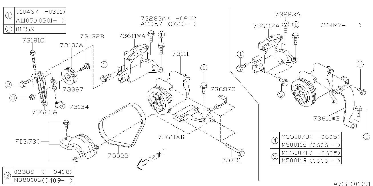 Subaru 73323 AC010 - Ιμάντας poly-V parts5.com