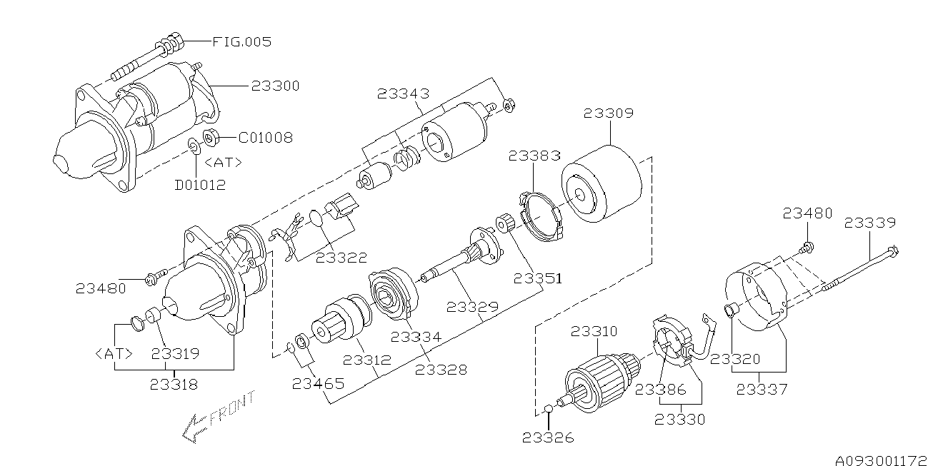 Subaru 23300-AA450 - Starter parts5.com