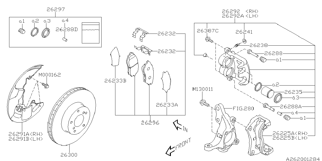 Subaru 26296SG010 - Σετ τακάκια, δισκόφρενα parts5.com