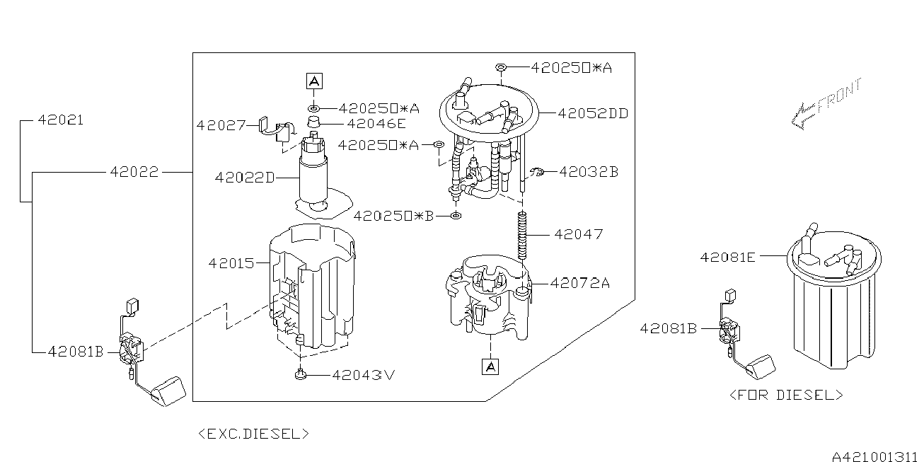 TOYOTA 42022AG190 - Горивна помпа parts5.com