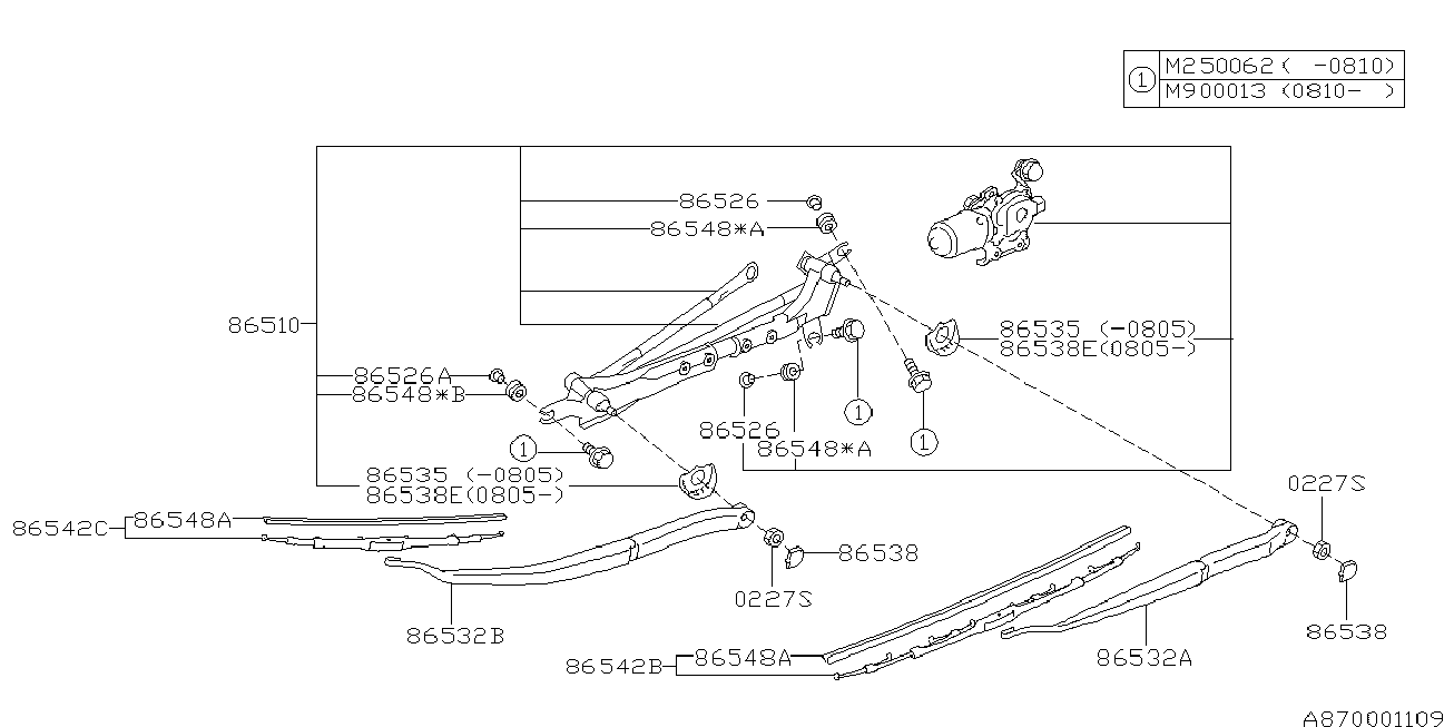 Subaru 86542-AG160 - Wiper Blade parts5.com