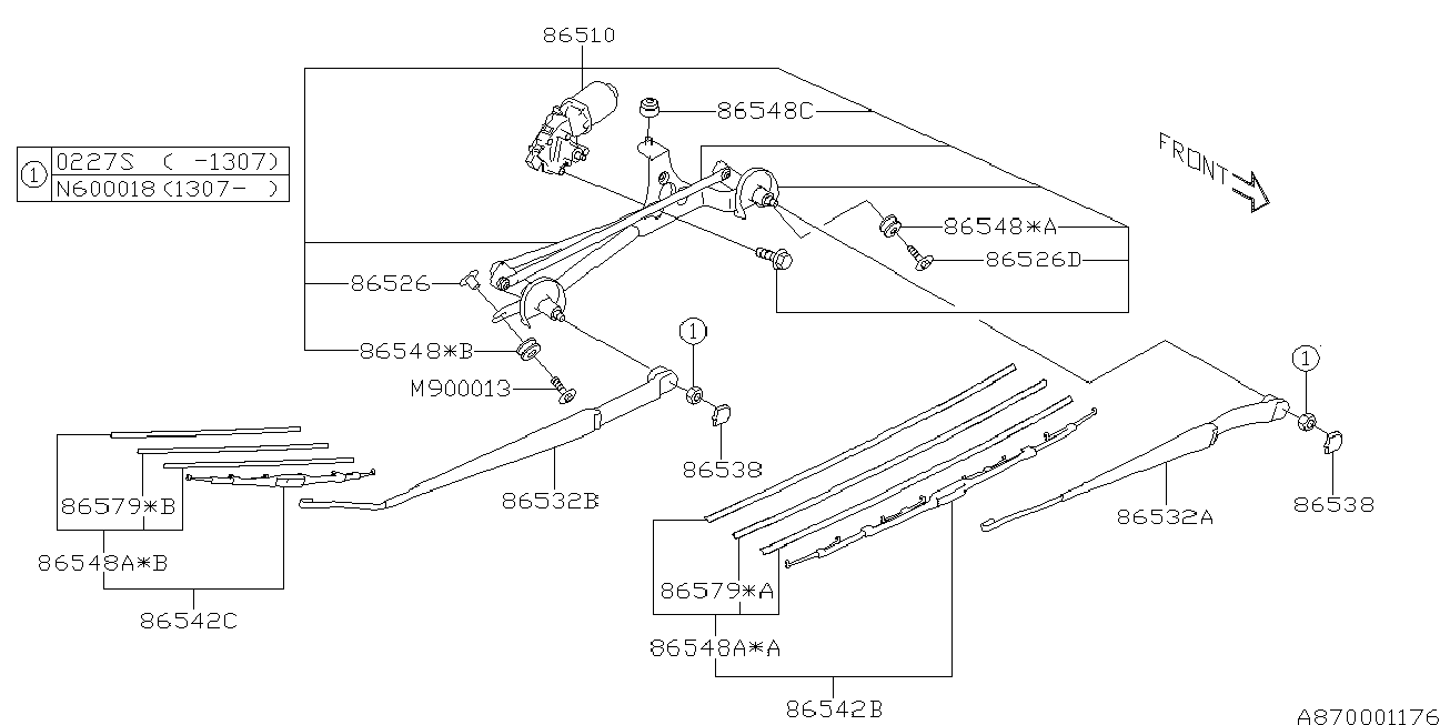 Subaru 86542SG160 - Wiper Blade parts5.com