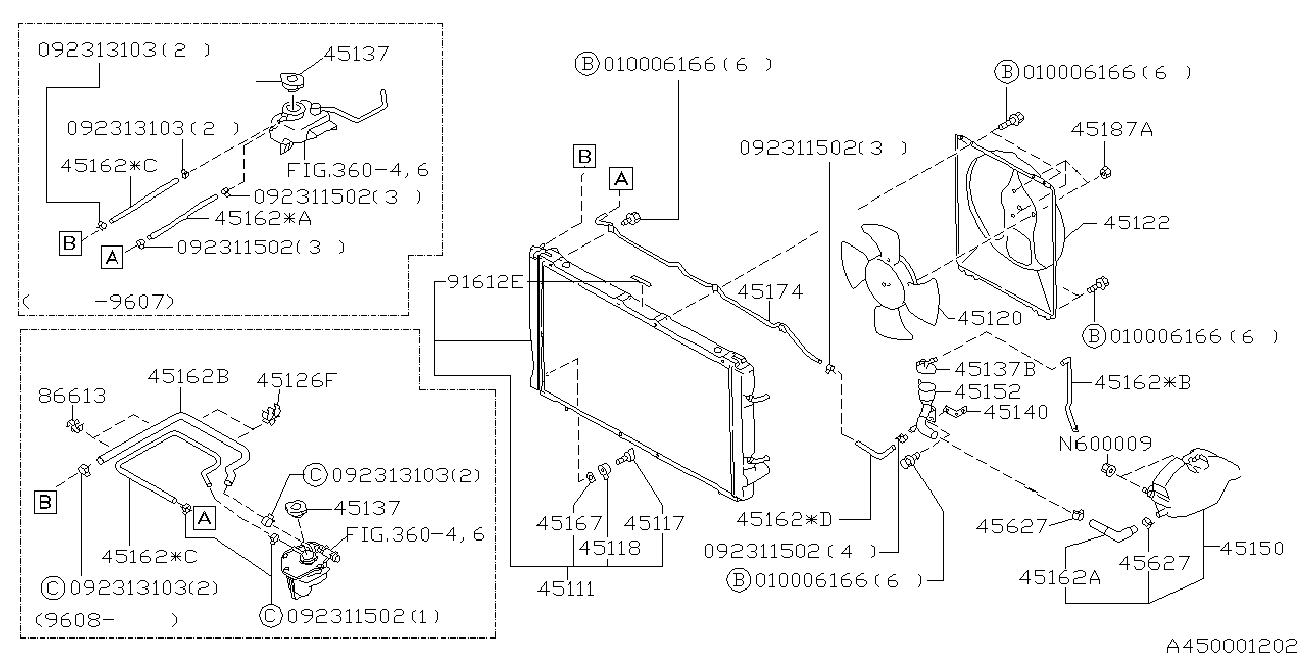 Subaru 45137AE000 - Zaporni poklopac, hladnjak parts5.com