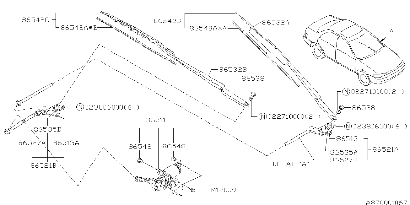 Subaru 86542FC020 - Μάκτρο καθαριστήρα parts5.com