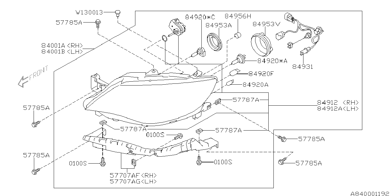 Subaru 84920AG020 - Żarówka, światła do jazdy dziennej parts5.com