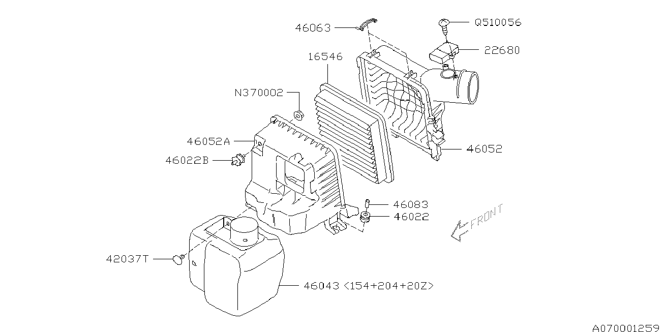 Bedford 16546-AA120 - Filtru aer parts5.com