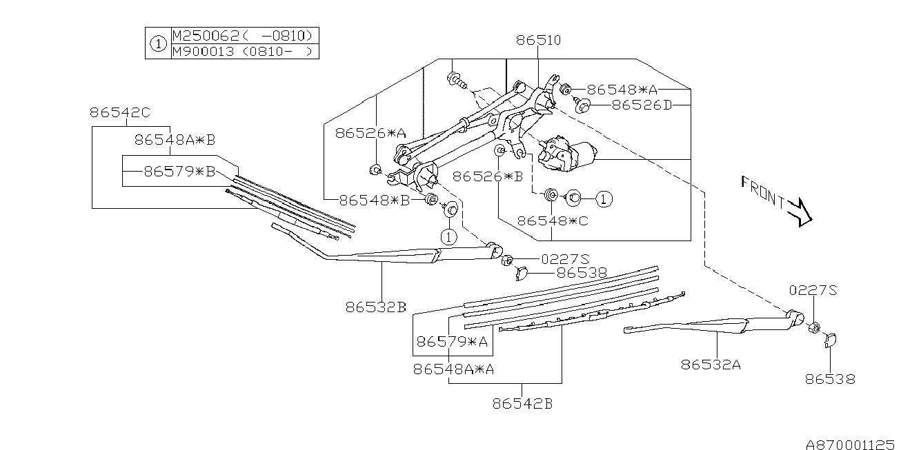 Subaru 86542-FG060 - Wiper Blade parts5.com