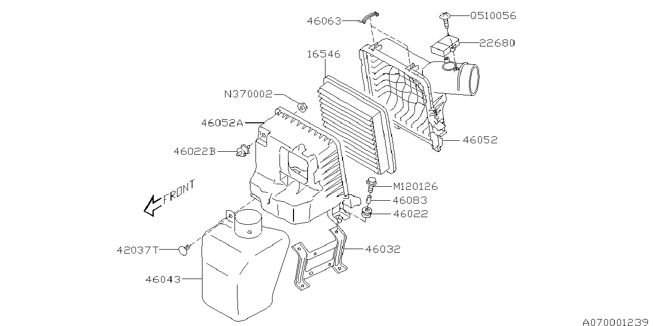 Subaru 16546-AA12A - Filtru aer parts5.com