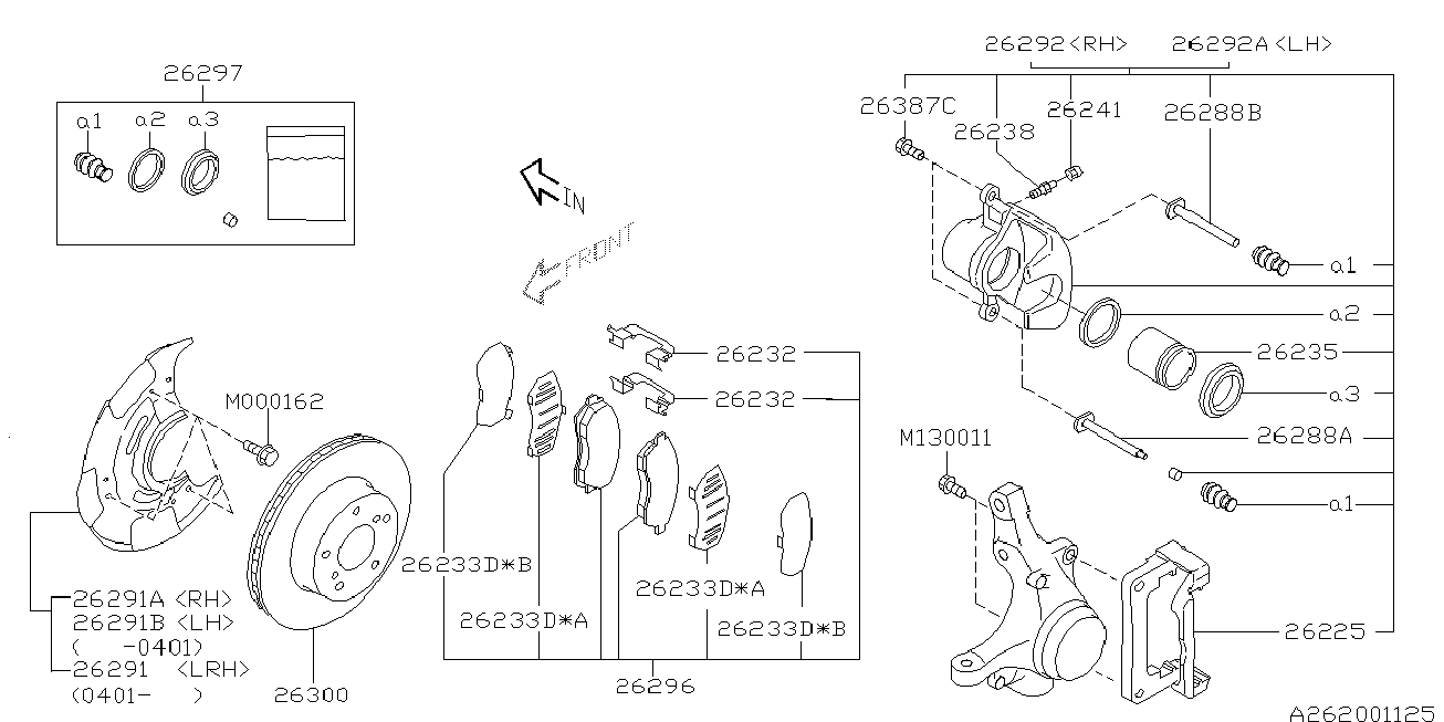 Subaru 26296-AC021 - Set placute frana,frana disc parts5.com