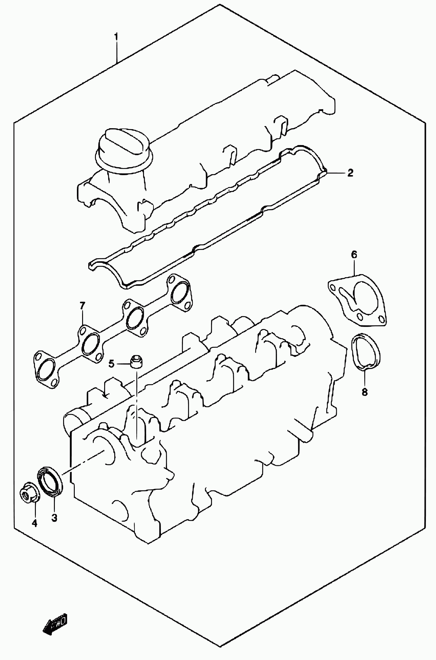 Suzuki 11179-84A00 - Junta, tapa de culata de cilindro parts5.com