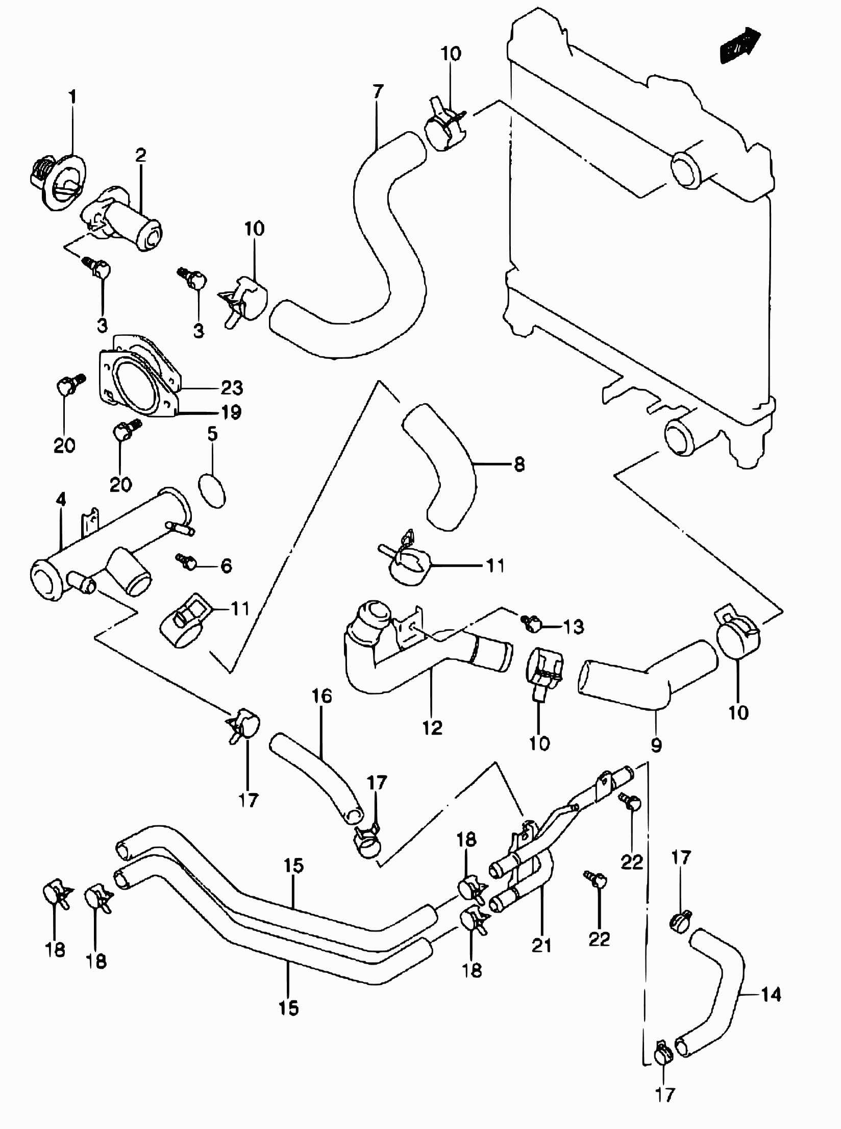 Suzuki 17670-50G10 - Termosztát, hűtőfolyadék parts5.com