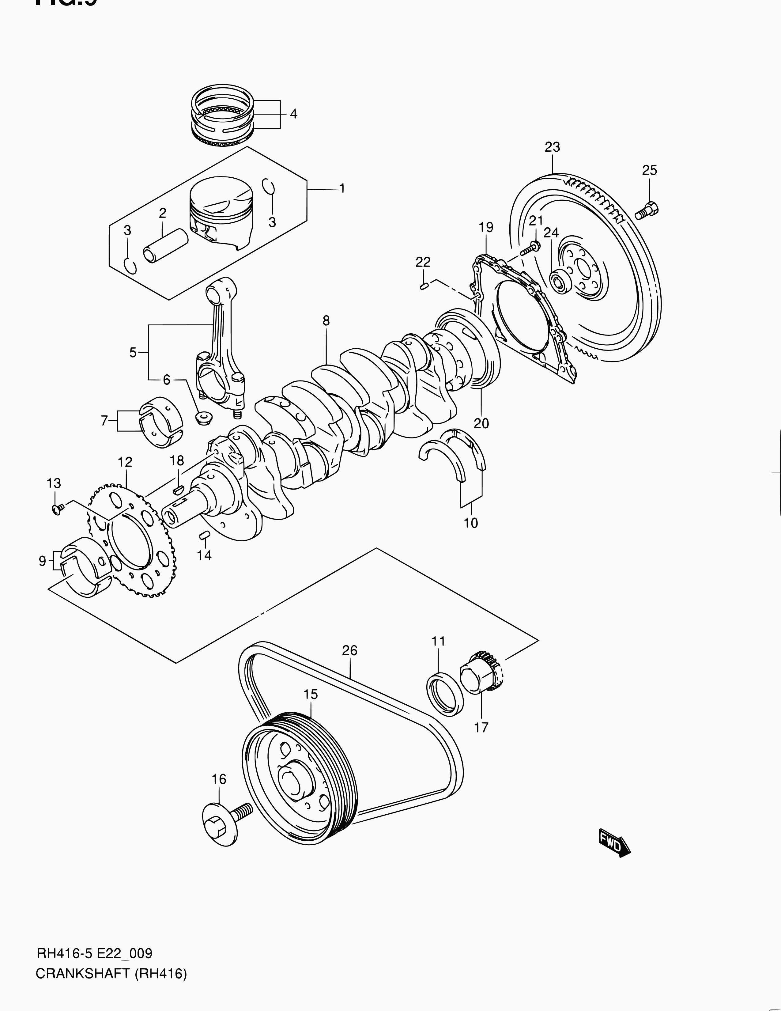 Suzuki 95141-50F01 - Поликлиновой ремень parts5.com