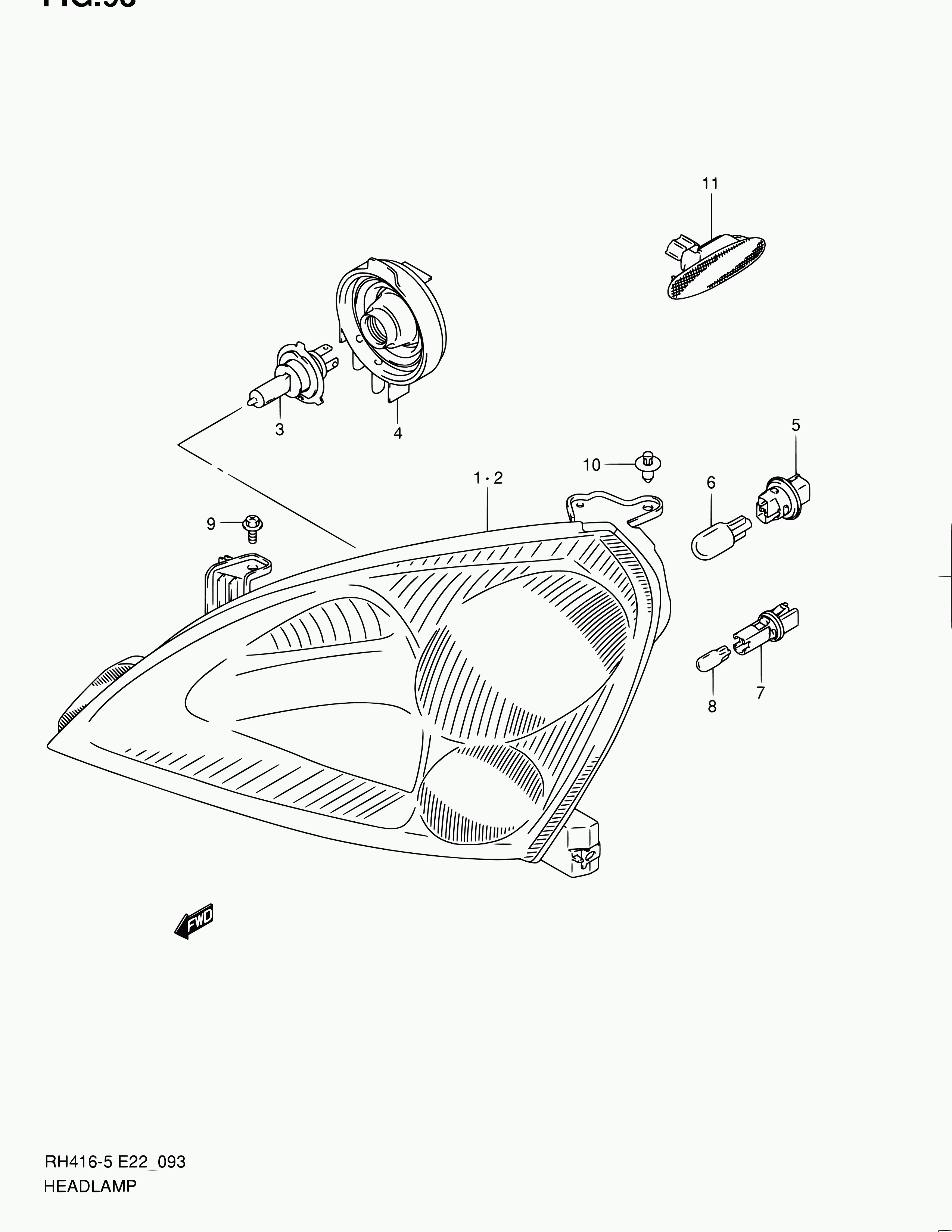 Suzuki 09471-12182 - Bec, proiector ceata parts5.com