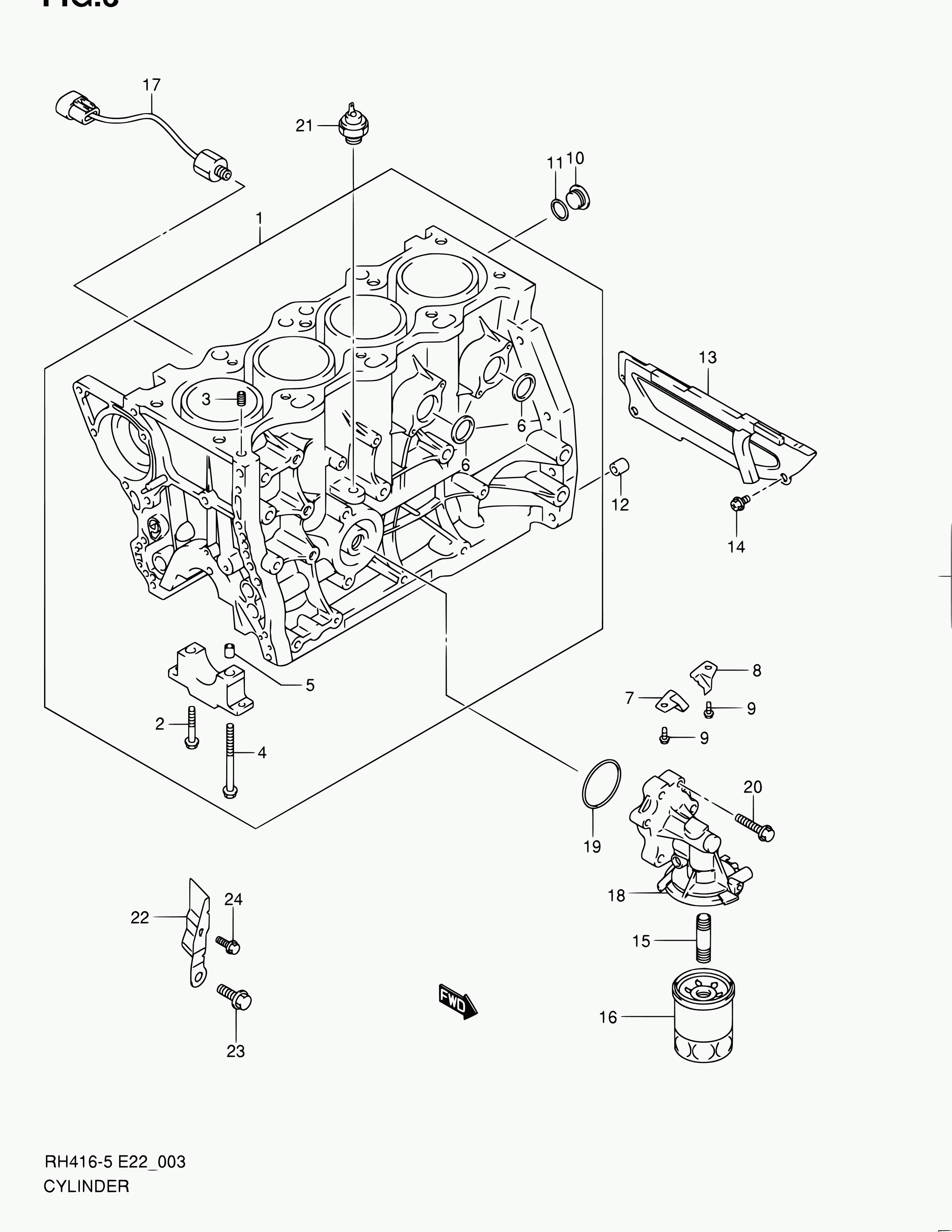 Suzuki 16510-61A01 - Olejový filtr parts5.com