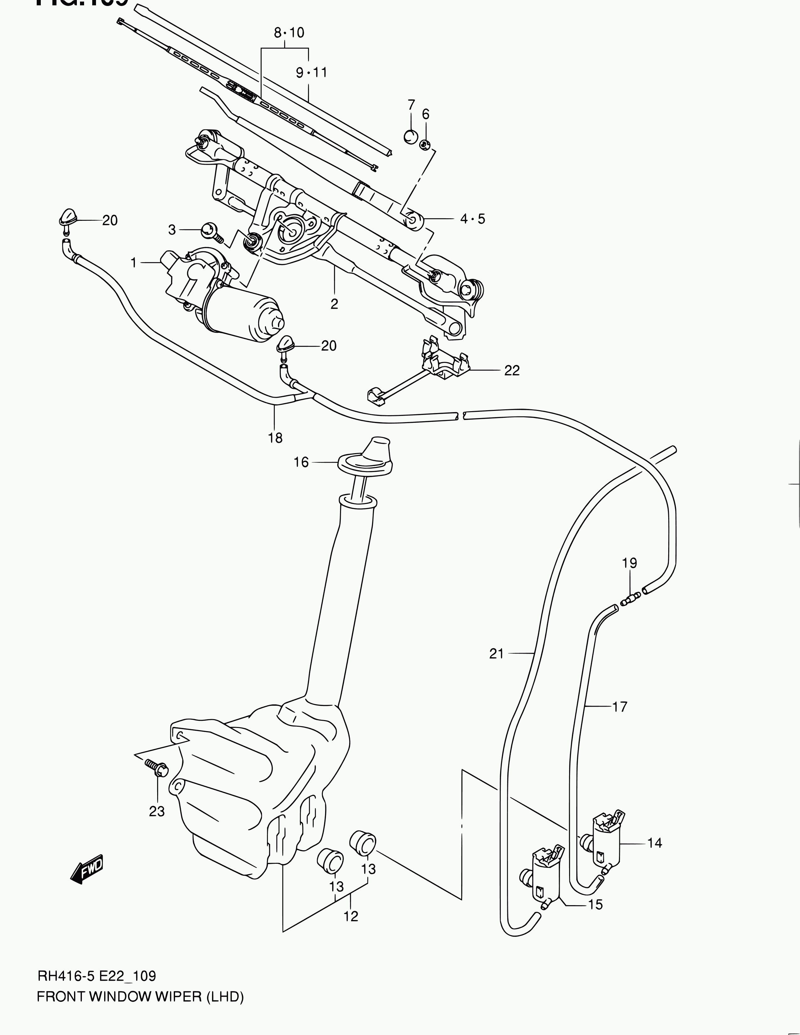 Suzuki 38340-54G20 - Wiper Blade parts5.com