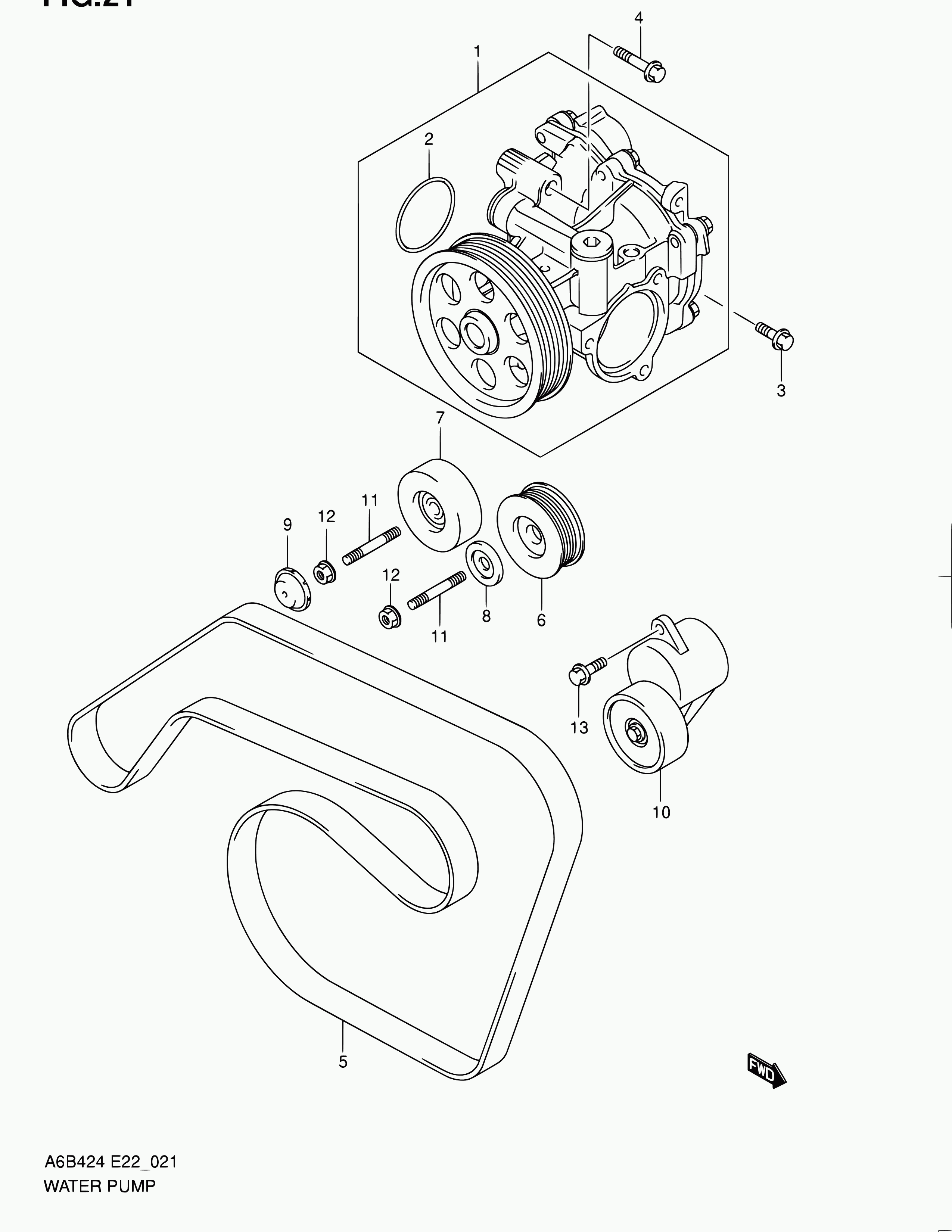 Suzuki 17530-78K01 - Poulie renvoi / transmission, courroie trapézoïdale à nervures parts5.com