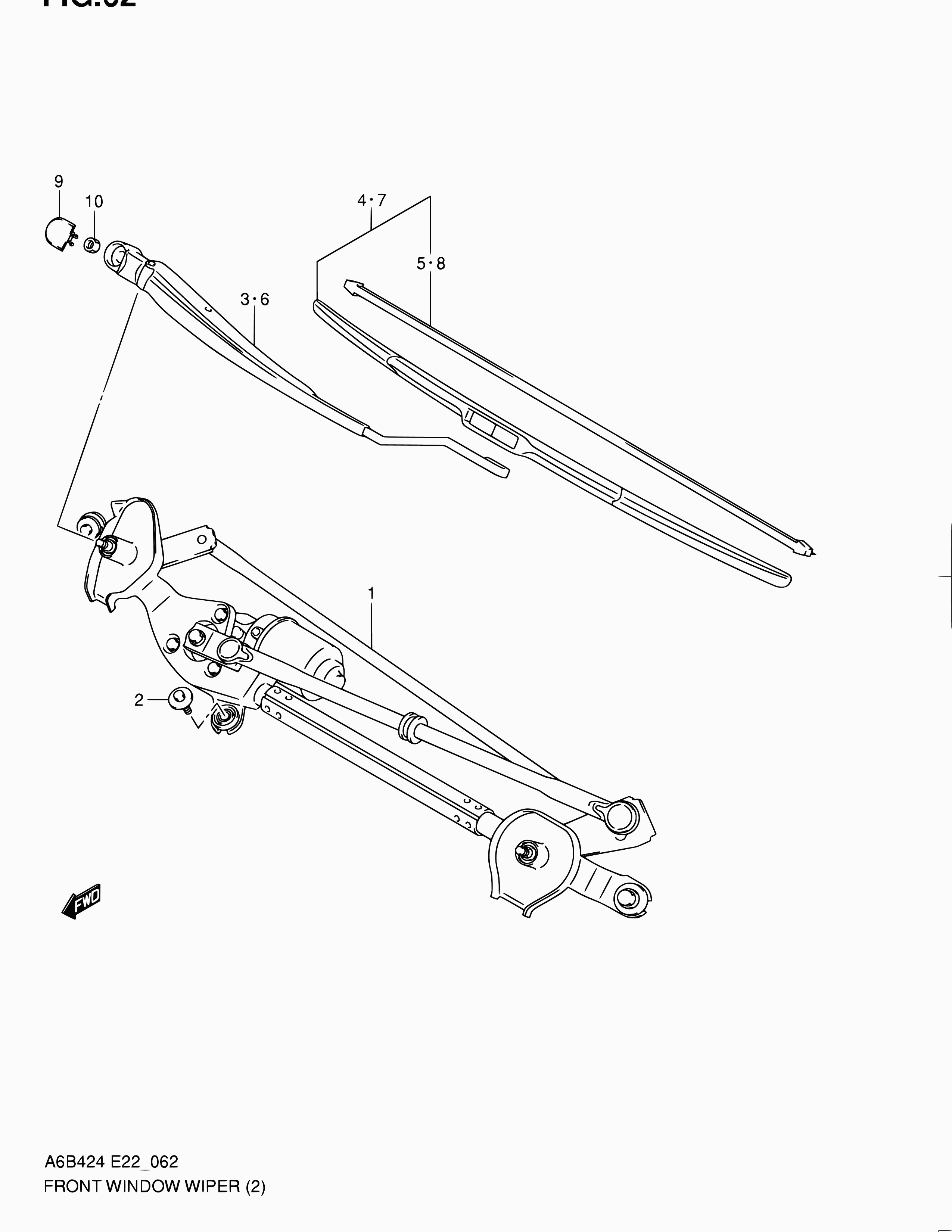 Suzuki 38346-57L00 - Wiper Blade parts5.com