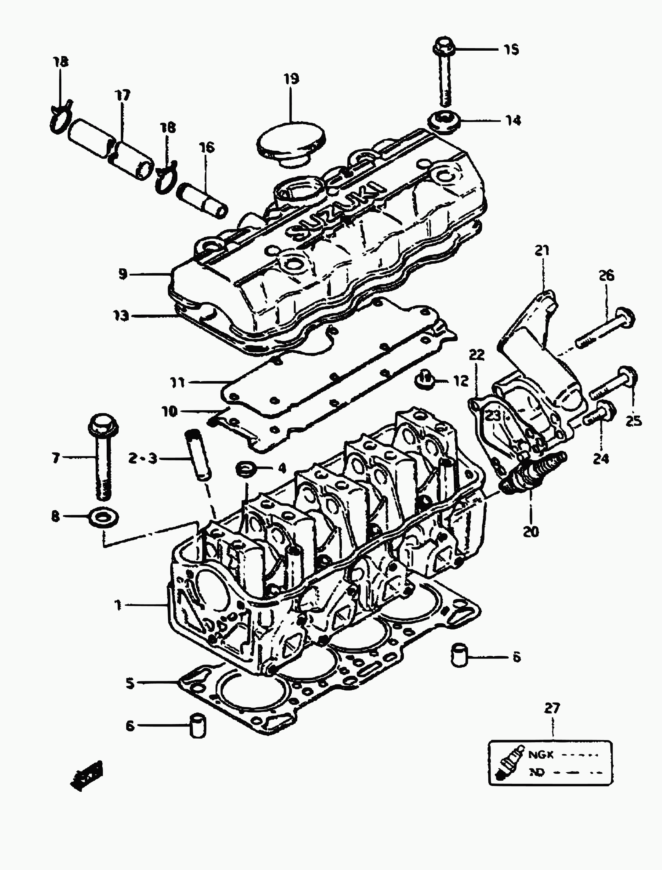 Suzuki 09482-00123 - Gyújtógyertya parts5.com