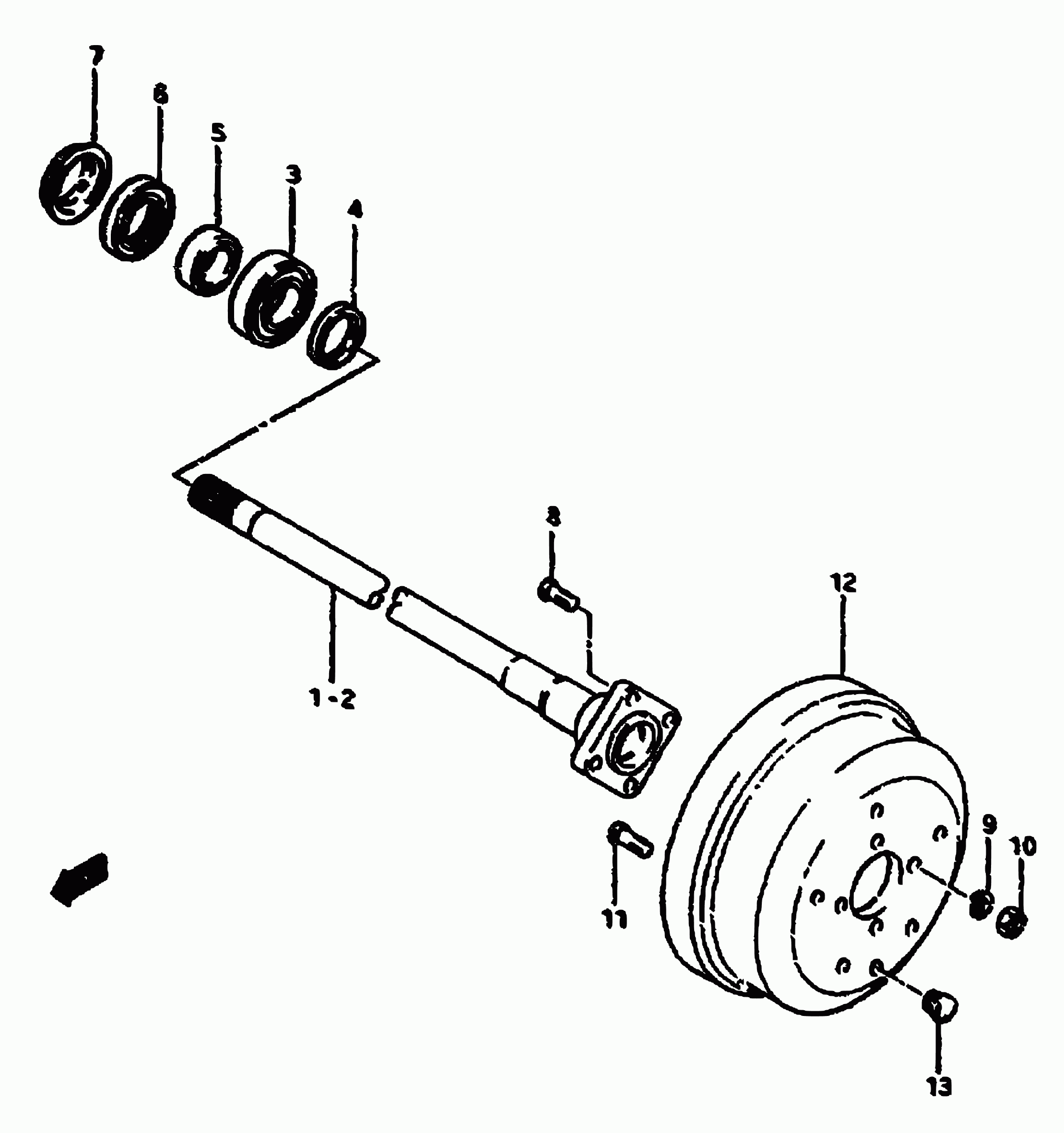 Suzuki 09283-48007 - Wheel hub, bearing Kit parts5.com