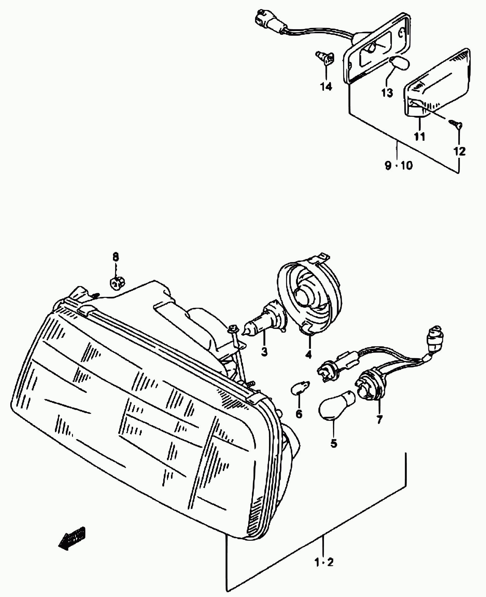 Suzuki 09471-12060 - Sijalica, far za maglu parts5.com