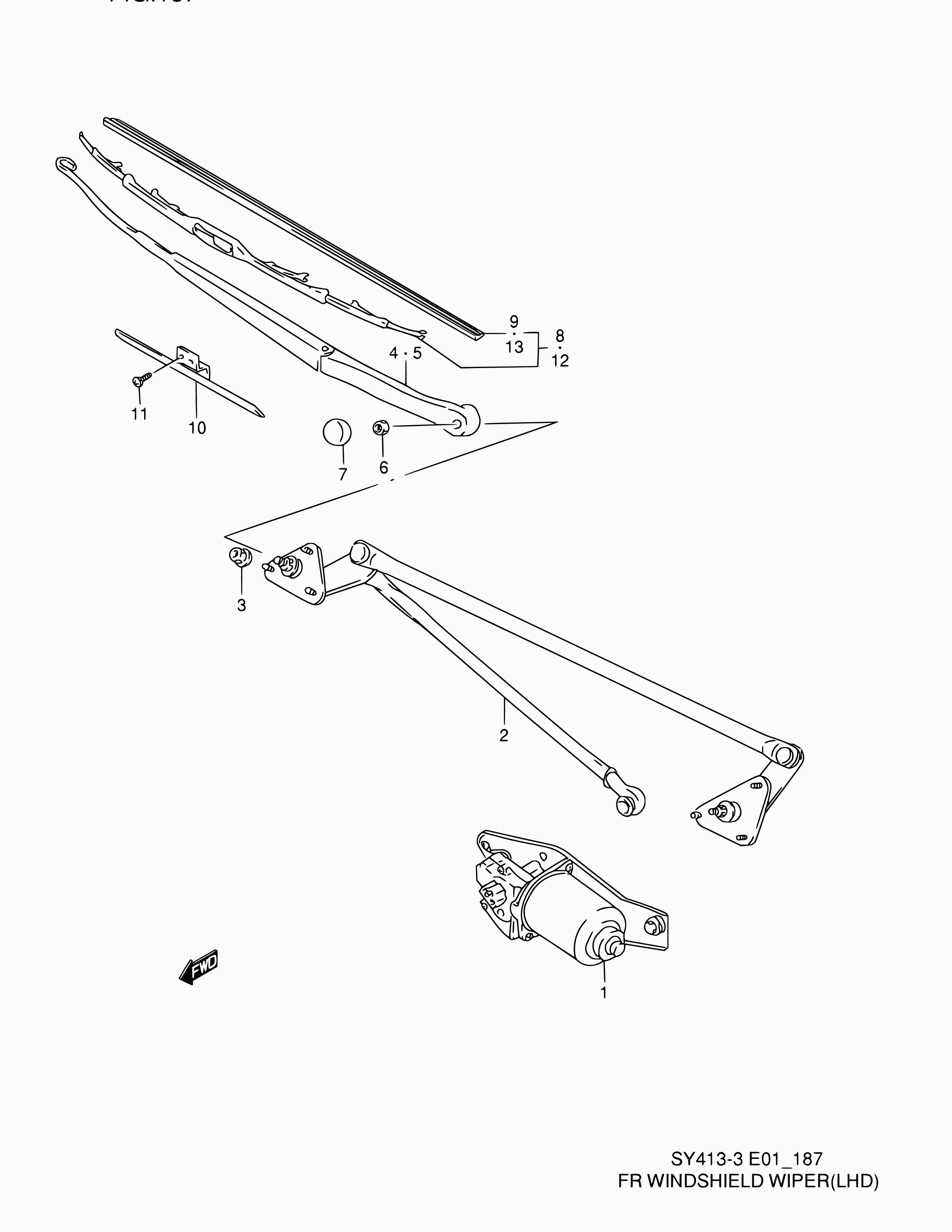 Suzuki 38340-60G30 - Wiper Blade parts5.com