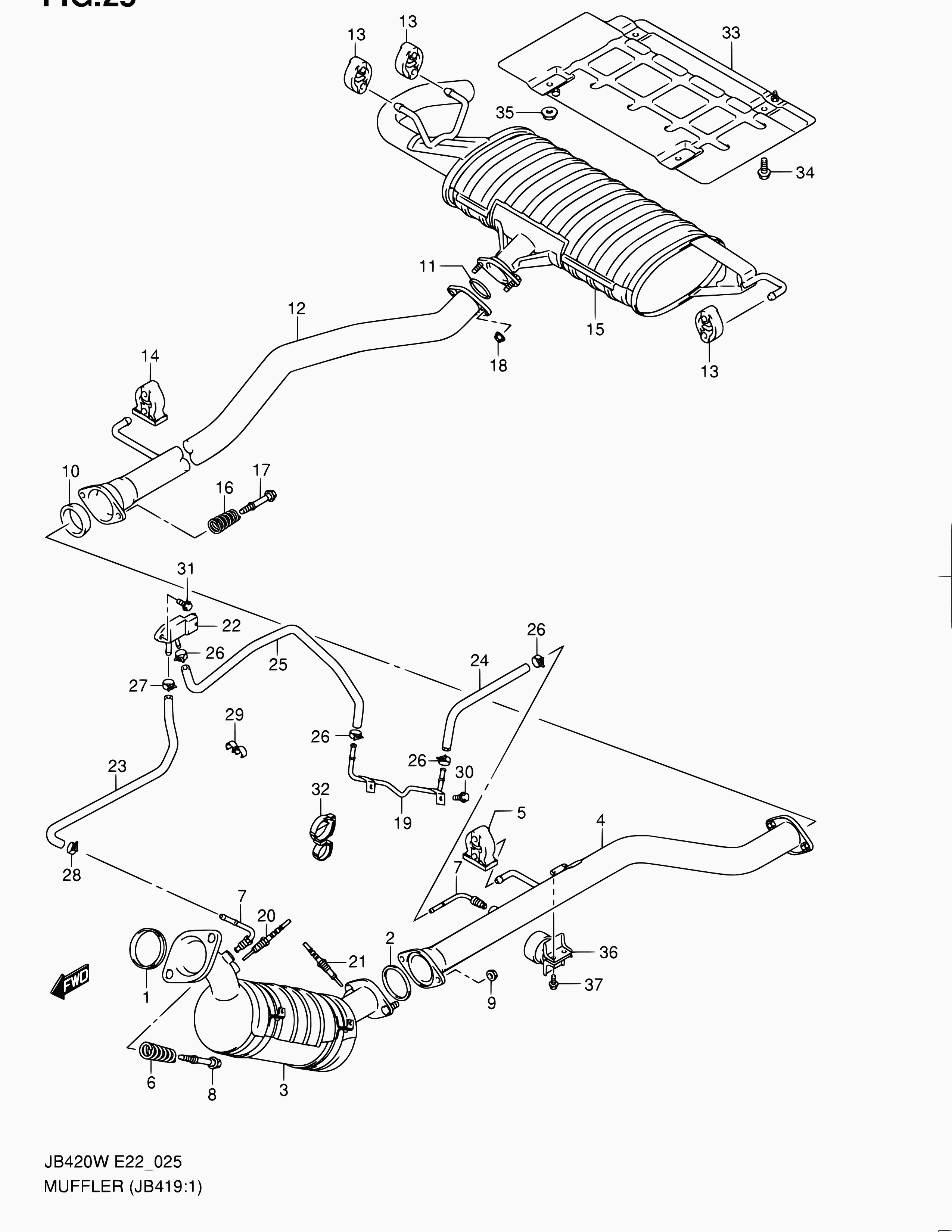 Suzuki 18590-67JB0 - Sensori, pakokaasupaine parts5.com