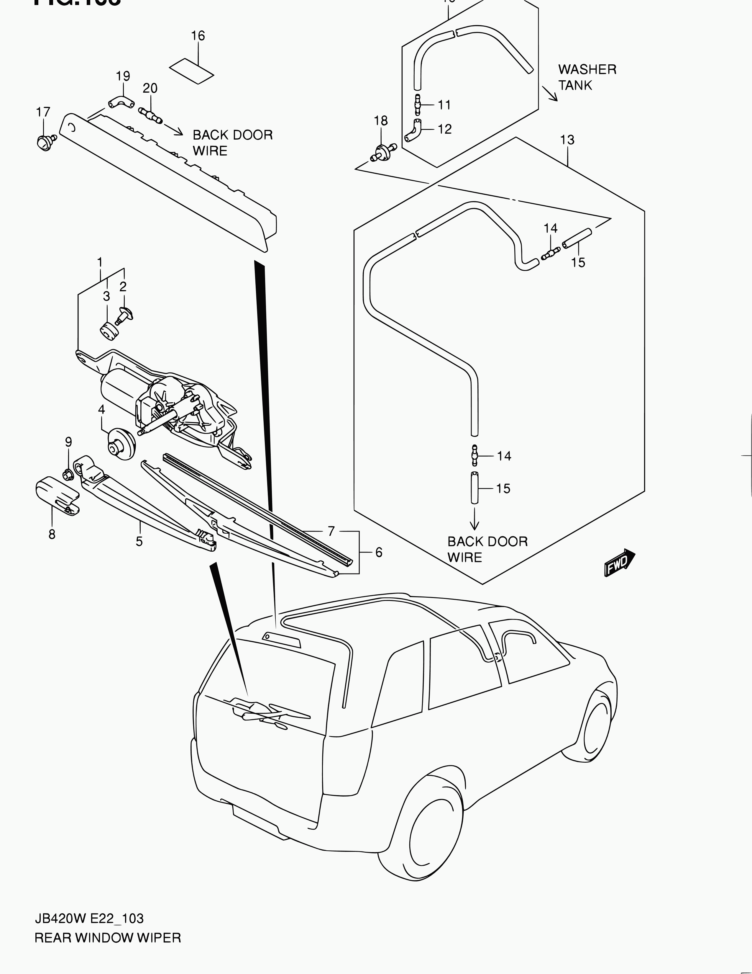 Suzuki 38340-58J00 - Pyyhkijänsulka parts5.com