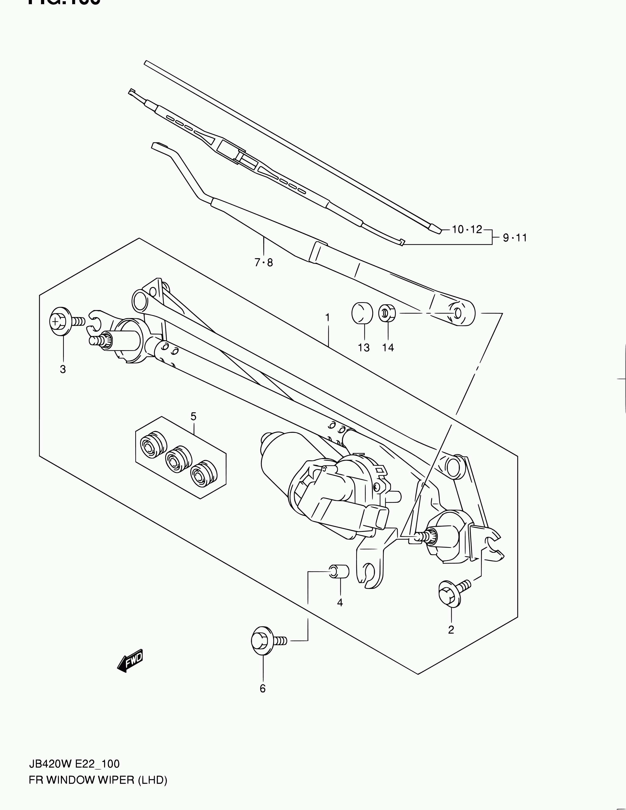 Suzuki 38340-65J11 - Wischblatt parts5.com