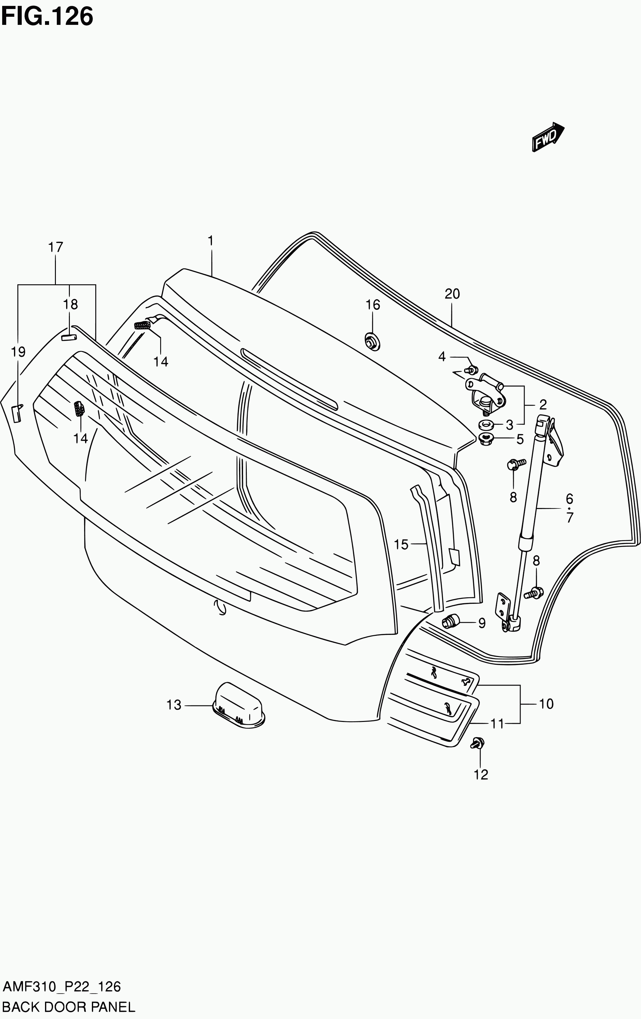 Suzuki 81860-M68K00 - Pneumatická prużina, Batożinový / nákladný priestor parts5.com