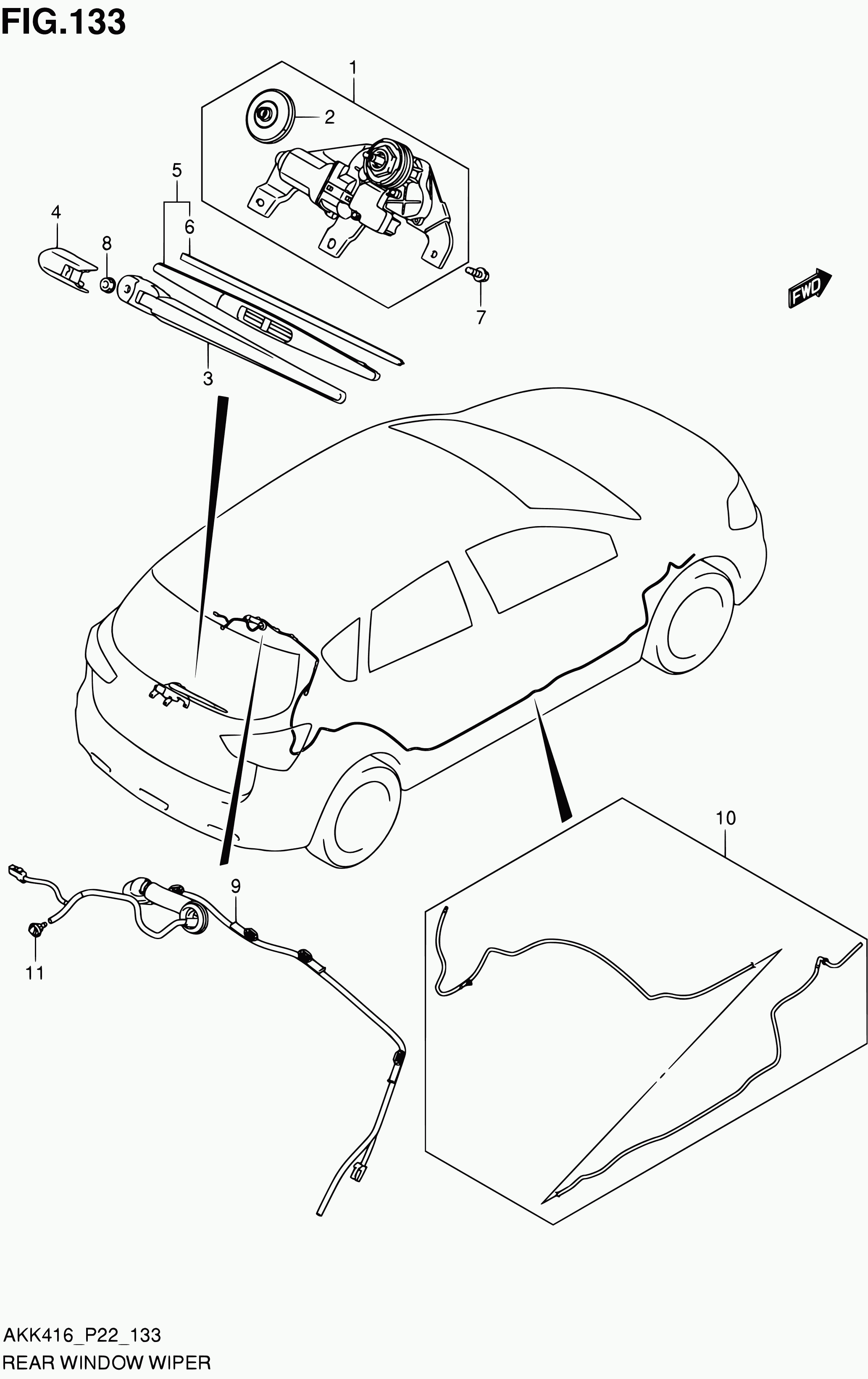 Suzuki 38340-63J00 - Перо на чистачка parts5.com