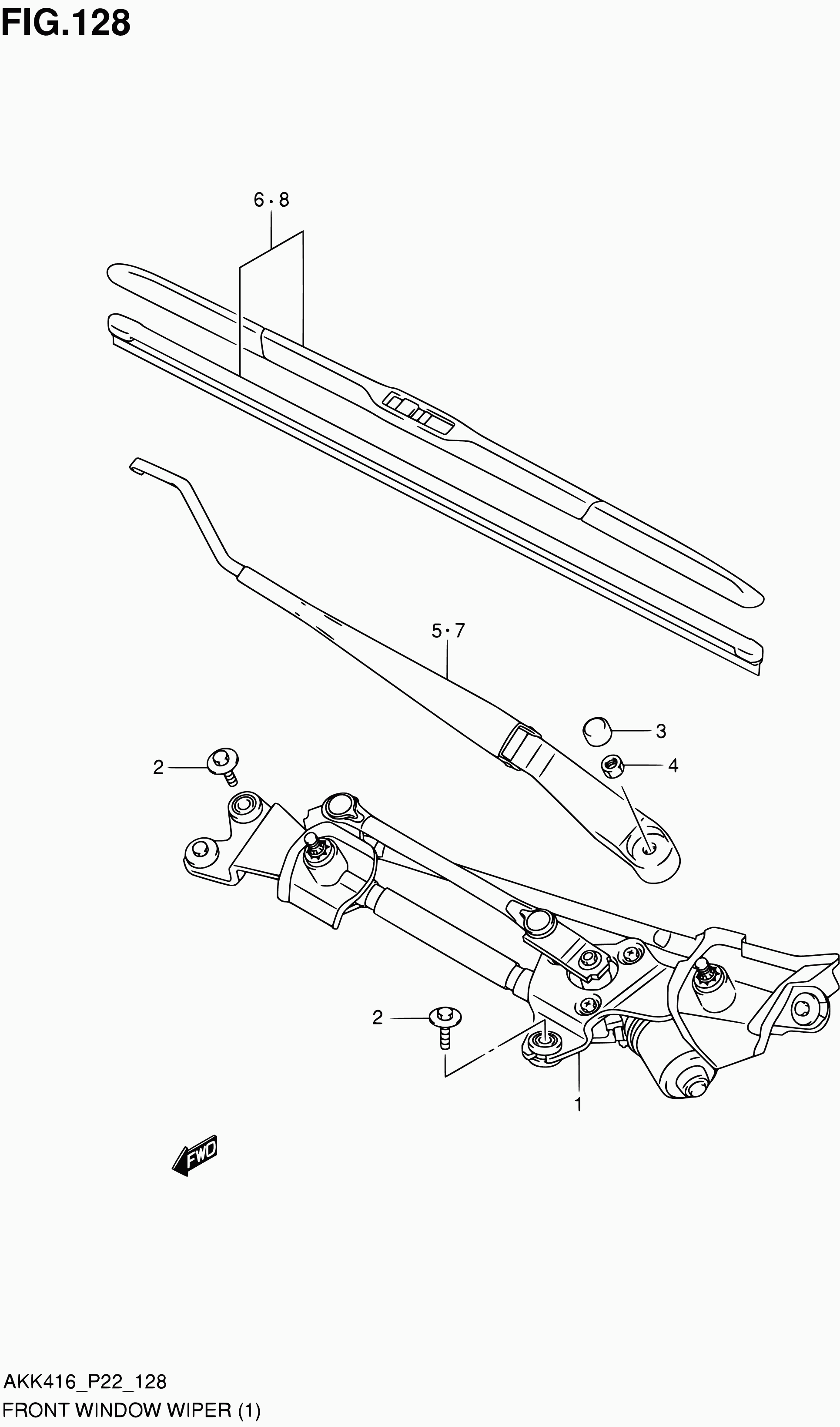 Suzuki 38340-61M00 - Μάκτρο καθαριστήρα parts5.com