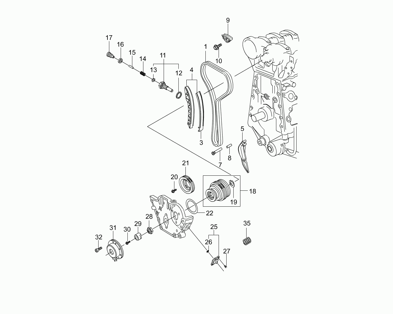 Ssangyong 111 050 11 16 - Carril de deslizamiento, cadena de distribución parts5.com