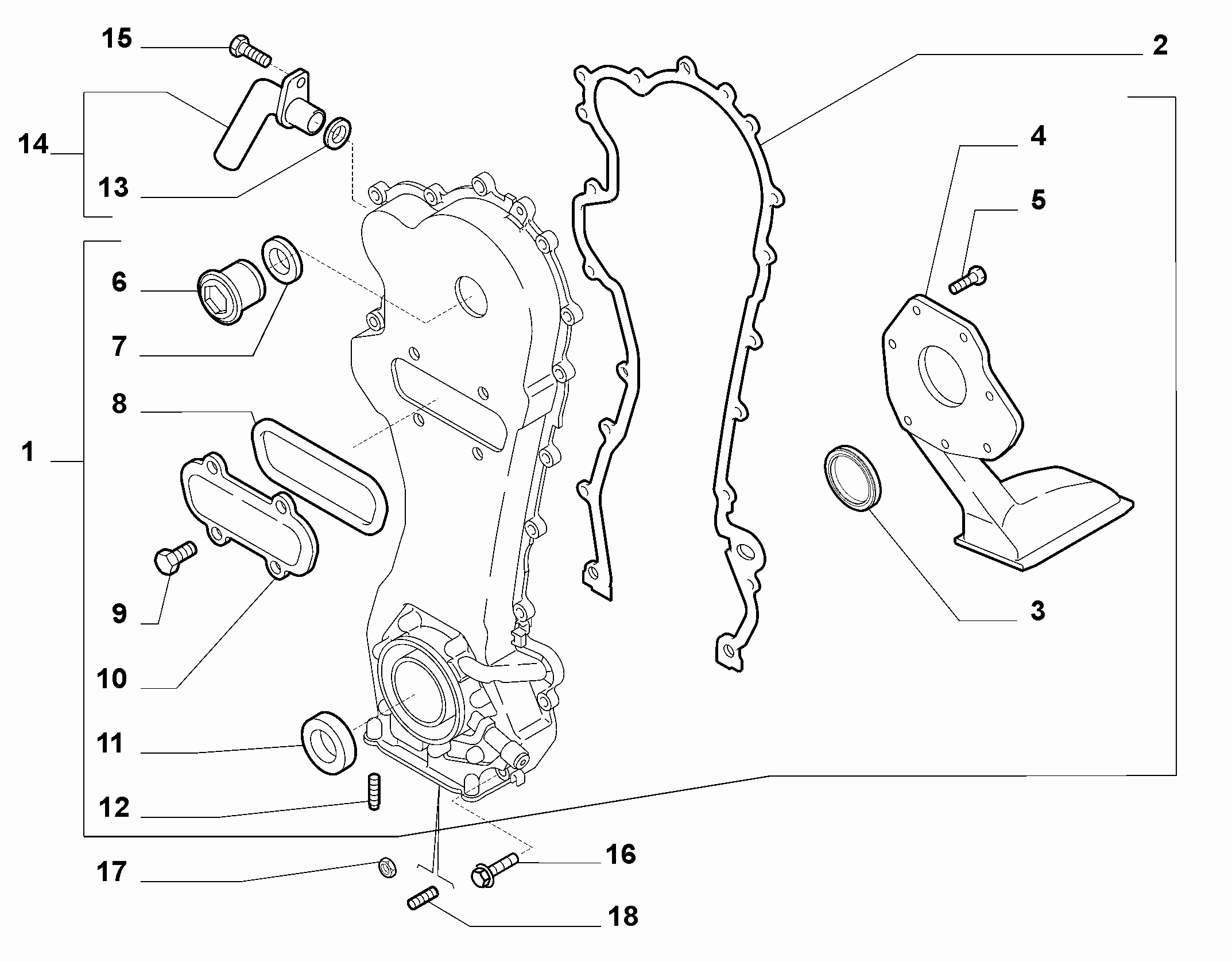 Alfa Romeo 55186757 - Pierścień uszczelniający wału, wał korbowy parts5.com