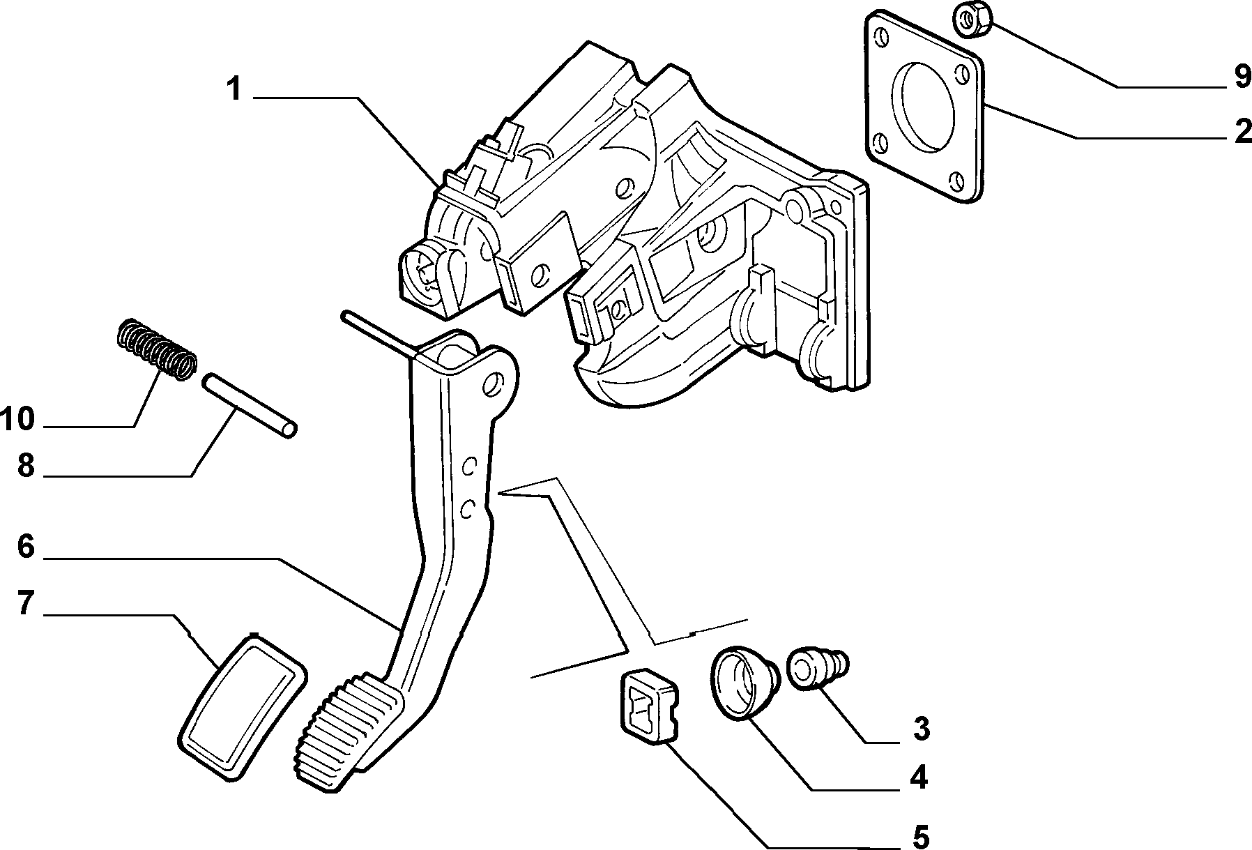 FIAT 51778057 - Clutch Pedal Pad parts5.com