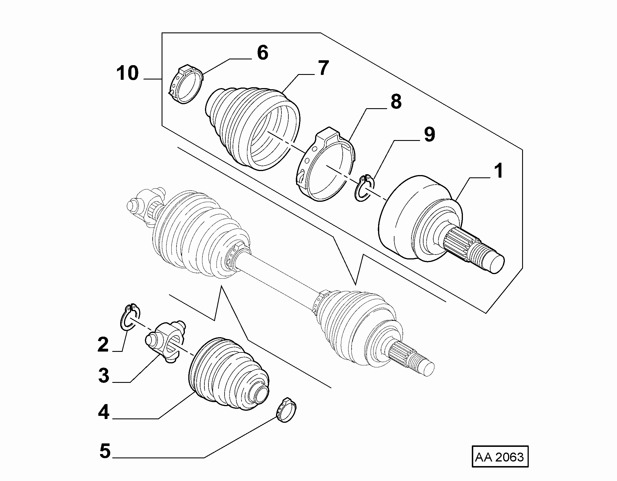 Lancia 46307716 - Fuelle, árbol de transmisión parts5.com