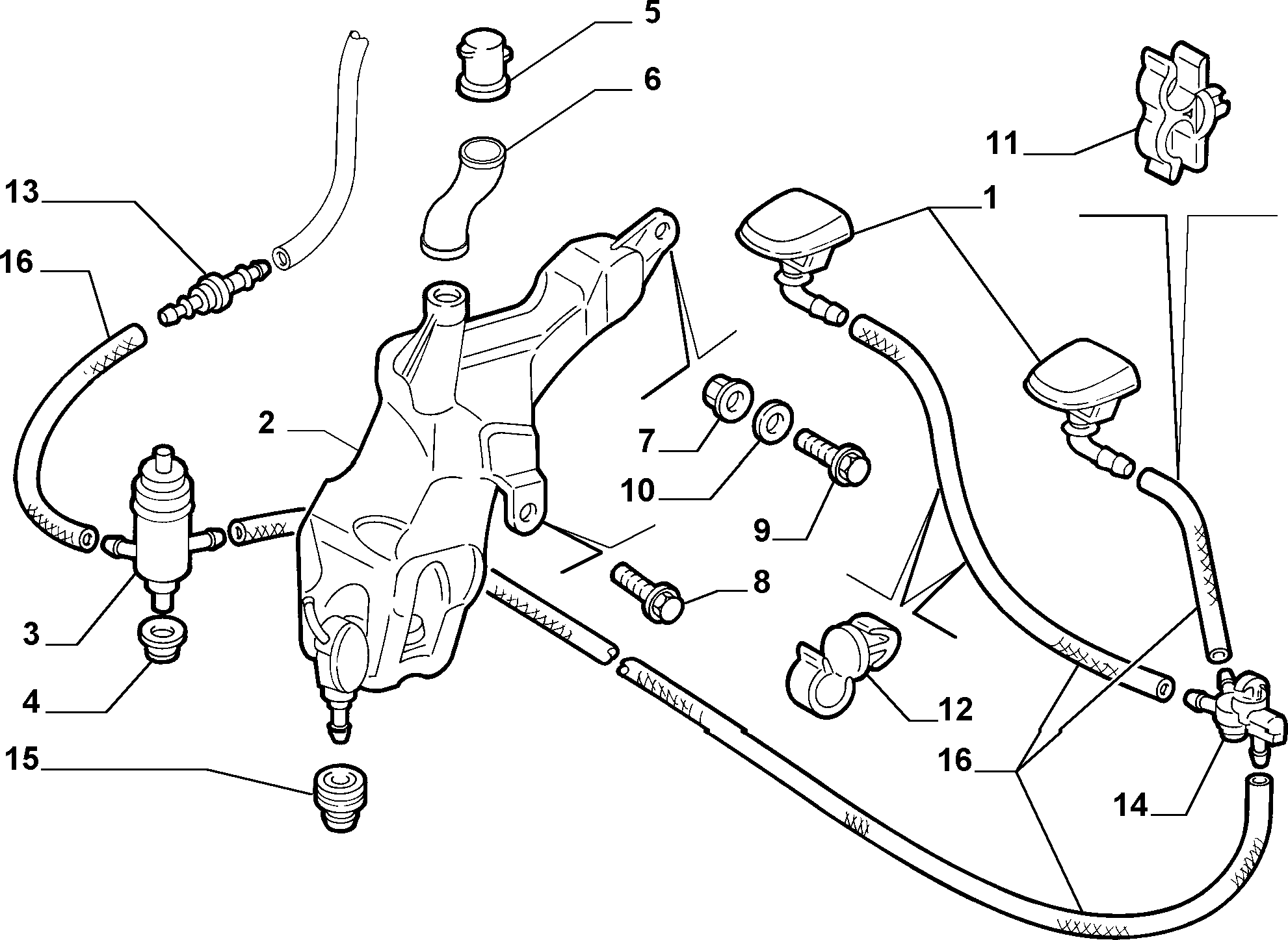 FIAT 46760972 - Mosóvízszivattyú, szélvédőmosó parts5.com