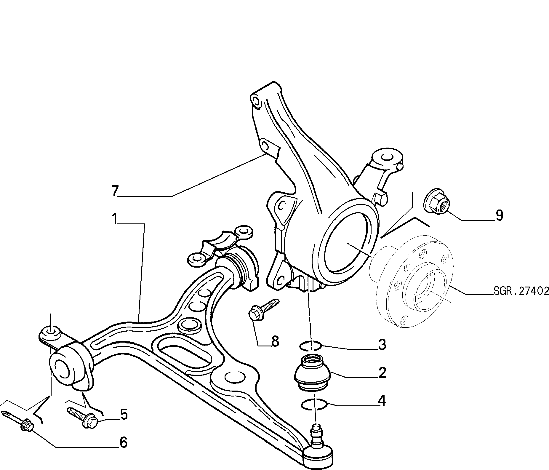 FIAT 1333754080 - Рычаг подвески колеса parts5.com