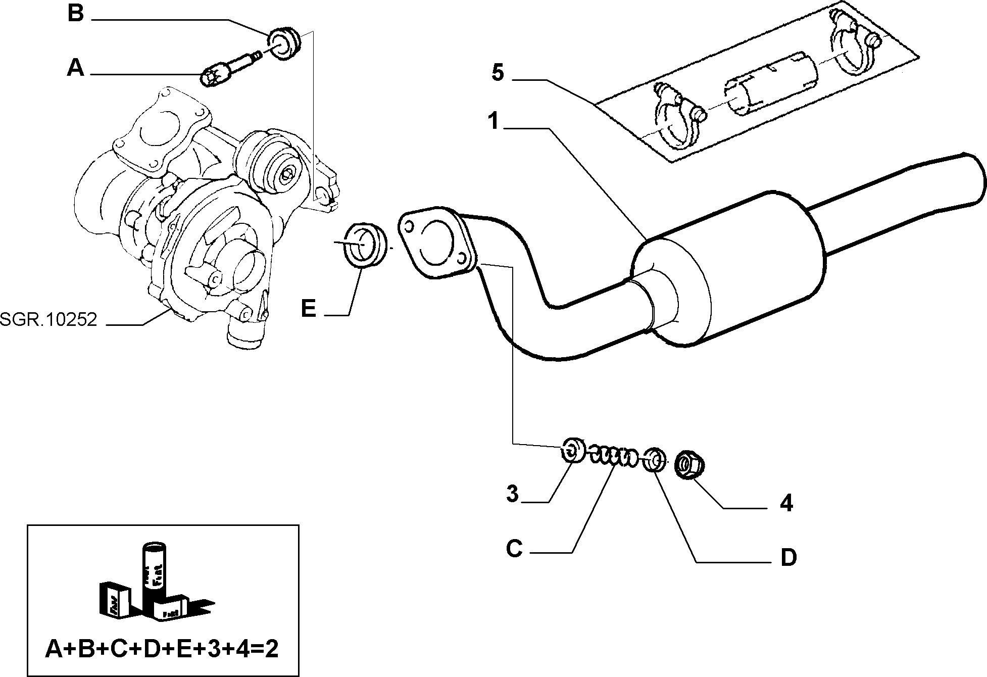 Lancia 9456105580 - Łącznik rur, układ wydechowy parts5.com