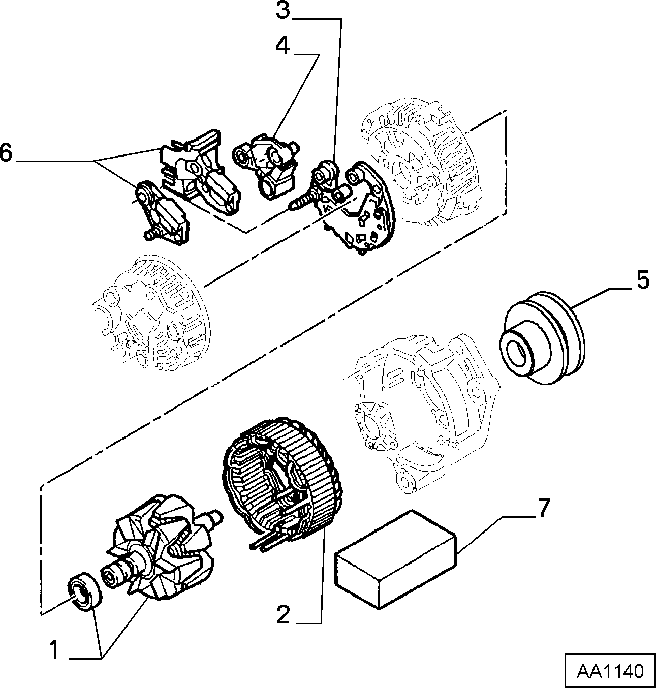 FIAT 9949520 - Pulley, alternator, freewheel clutch parts5.com