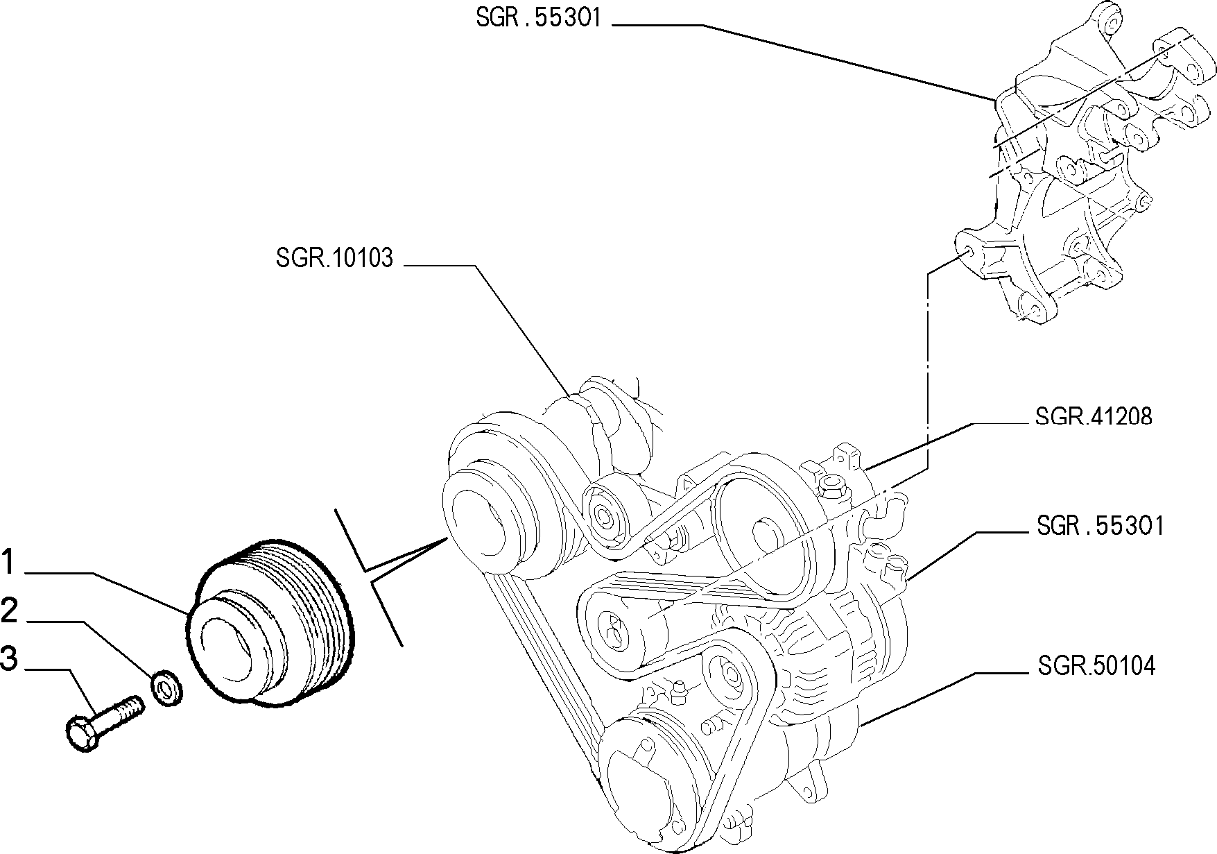 FIAT 9467510480 - Koło pasowe, wał korbowy parts5.com