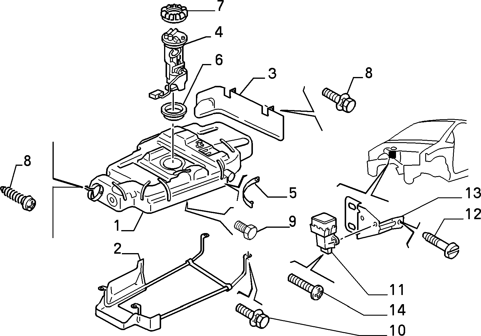 Lancia 1490373080 - SENDING UNIT parts5.com