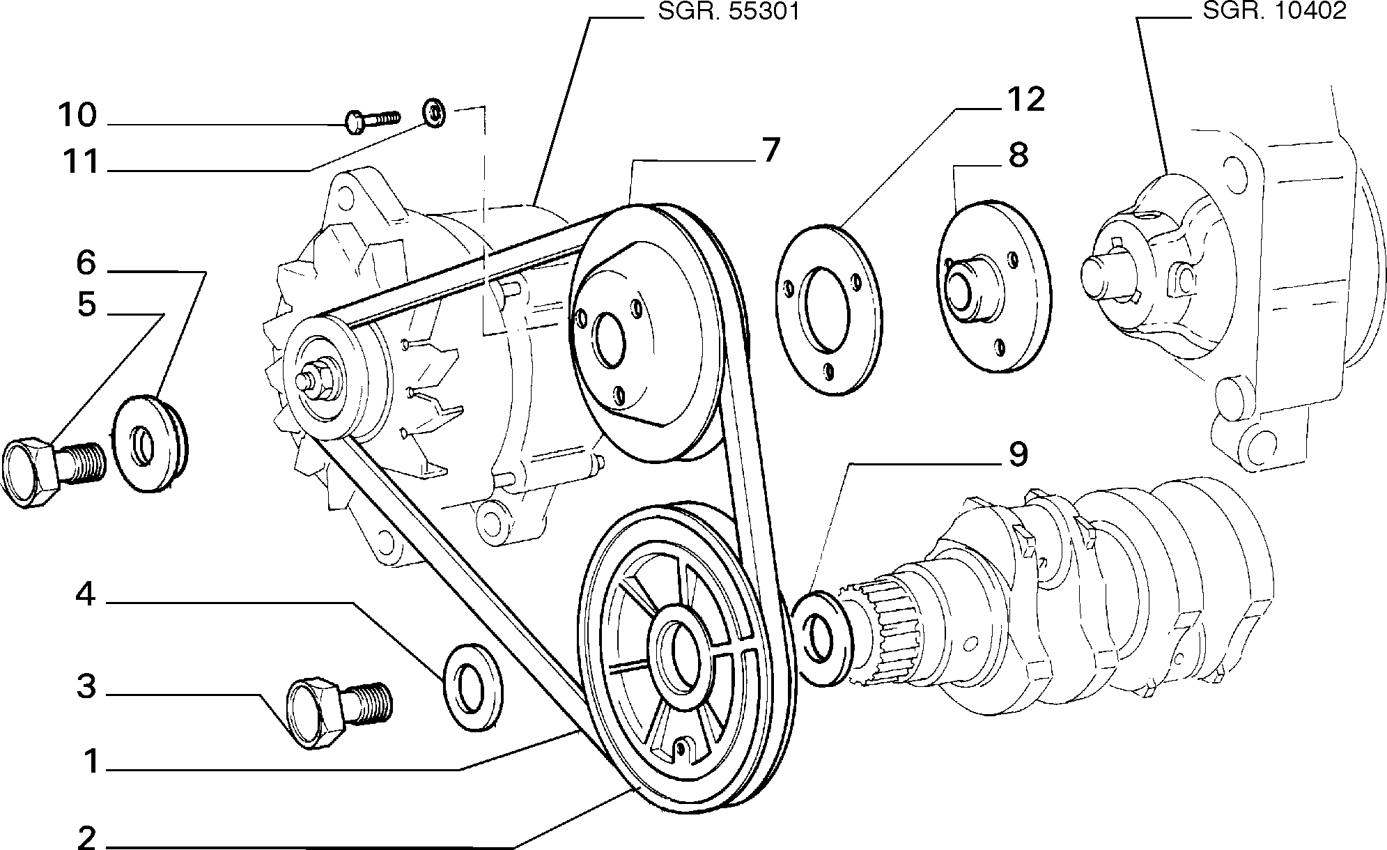 FIAT 71739900 - Correa trapezoidal parts5.com