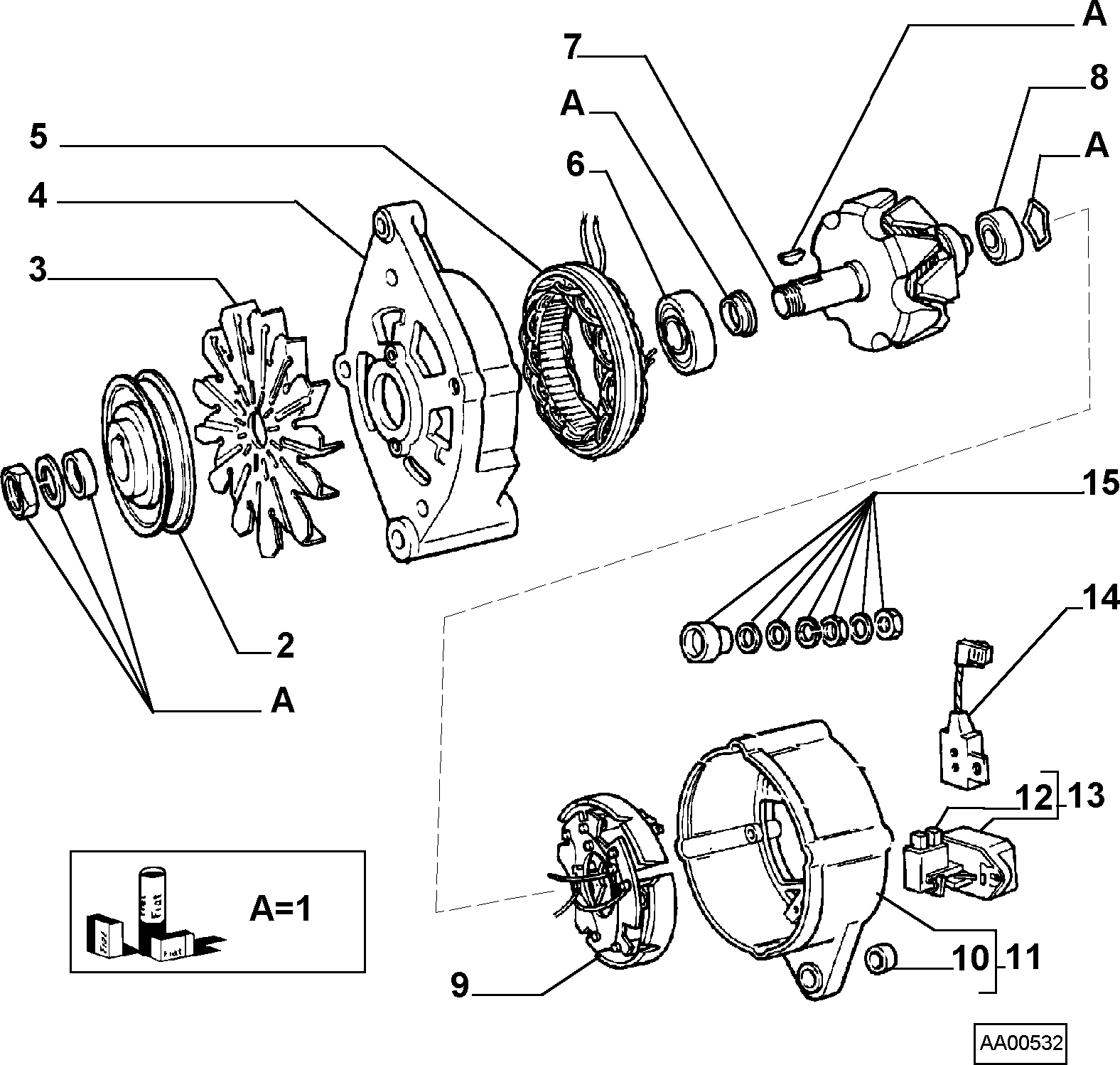 FIAT 9942885 - Jeu de mâchoires de frein parts5.com